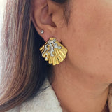 Shell Silver Gold Earrings