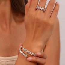 18kt Gold Plated Zircon Marquise cut bracelet-3  taahirajewellery