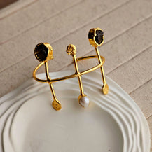 Freya Cuff Brass Bracelet-1  taahirajewellery