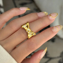 Bow Zircon Ring-3  taahirajewellery