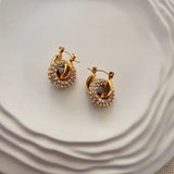 Angel Gold Plated Zircon Earrings