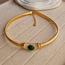Mabel Emerald Choker Necklace-1  taahirajewellery