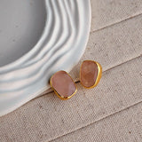 Amie Stud Brass Earrings