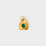 Emerald Lock Charm