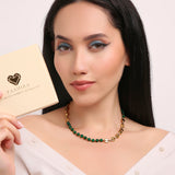 Dallas Emerald Bead Neclace