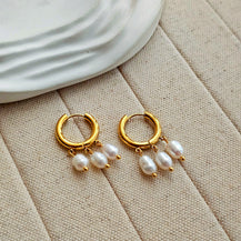 Triple Pearl Cuff Earrings-1  taahirajewellery