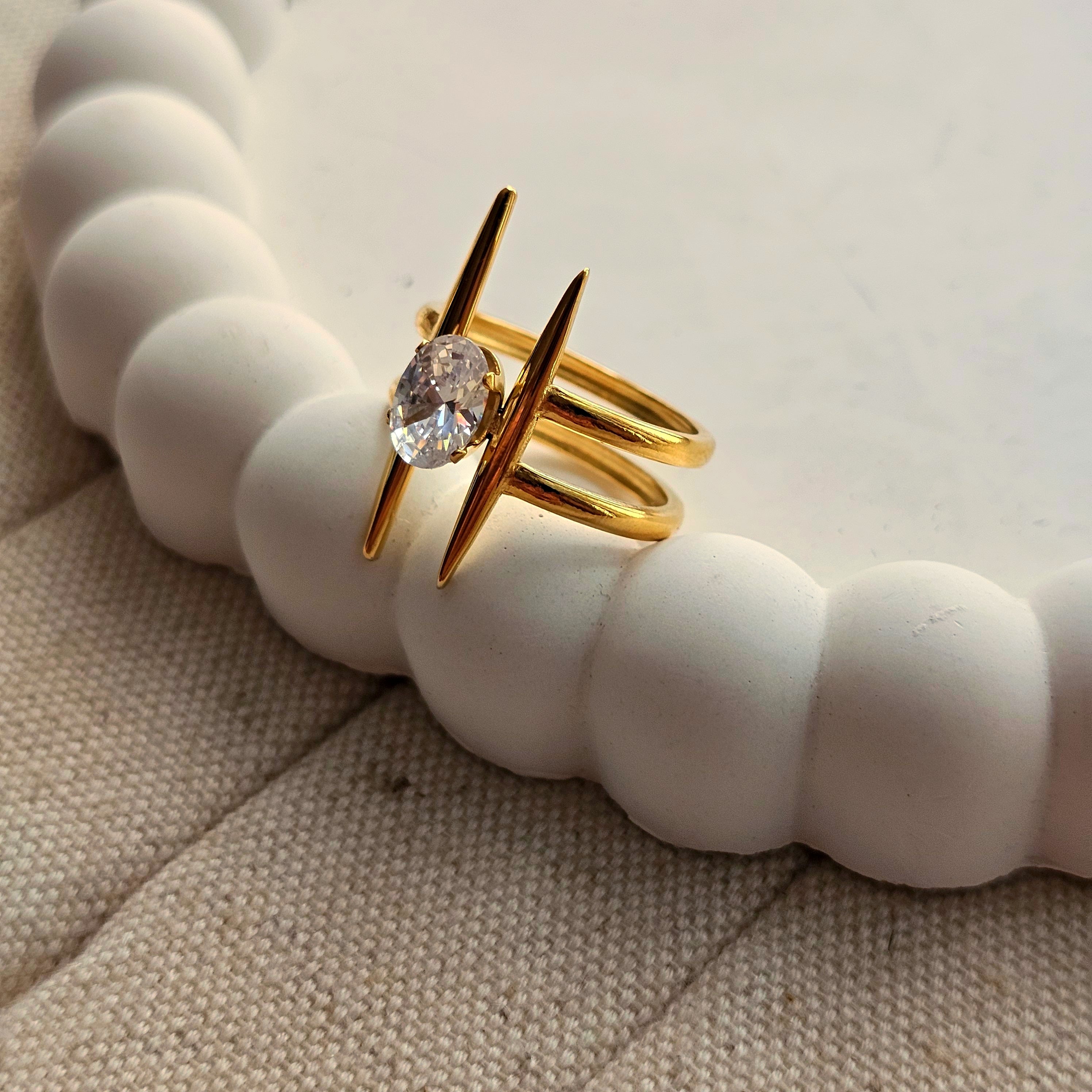 Shay Solitaire Statement Ring-1  taahirajewellery