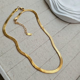 18kt G.P Herringbone Necklace